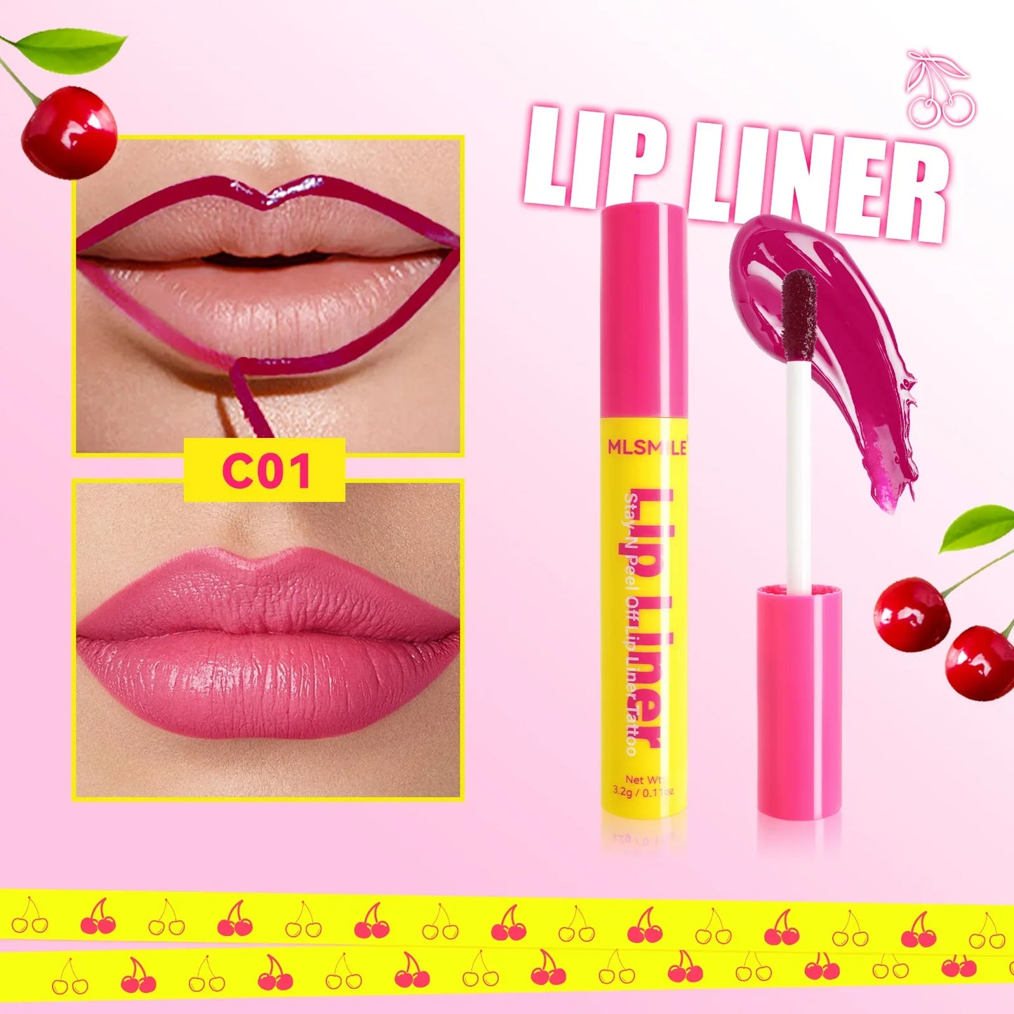 LippenGlanz - Abziehbarer, Langzeit Lip Liner!