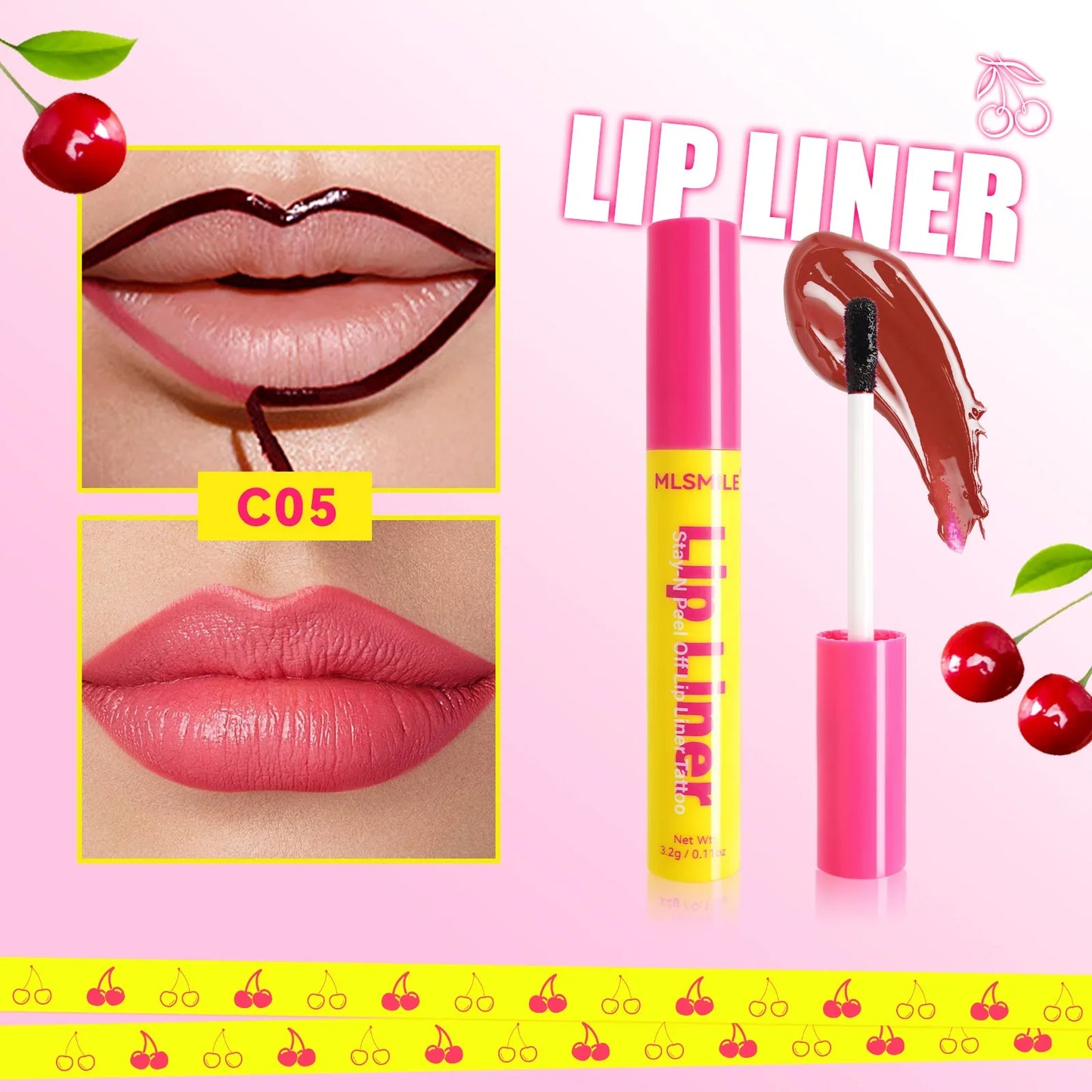 LippenGlanz - Abziehbarer, Langzeit Lip Liner!