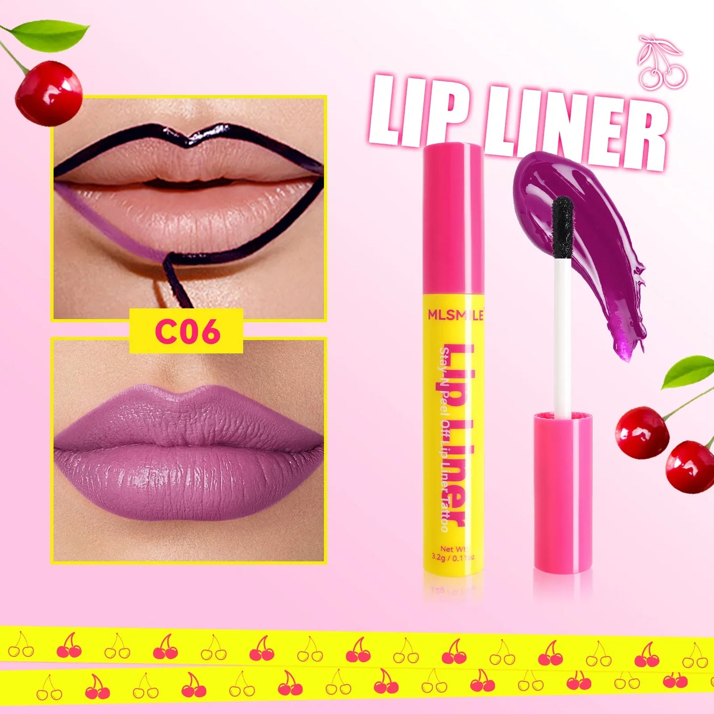 LippenGlanz - Abziehbarer, Langzeit Lip Liner!